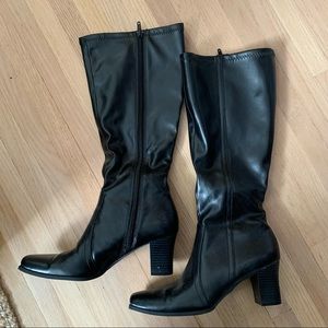 Black knee high boots